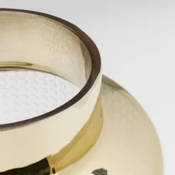 KARE Vase LA Noble, højde 30 cm, glas, guld/klar, håndlavet