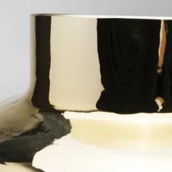 KARE Vase LA Noble, højde 30 cm, glas, guld/klar, håndlavet