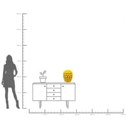 Vase Lemon Juice, højde 40 cm, Ø 31 cm, porcelæn, gul^KARE New