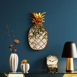 KARE Møbel Og Interiør>vægobjekt Pina Mirror, polyresin, glas, 50 cm, guld