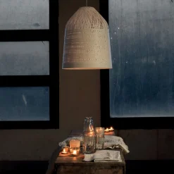 Karman Black Out udendørs hængelampe, Ø 50 cm, hvid