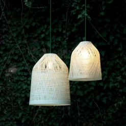 Karman Black Out udendørs hængelampe Ø 35 cm hvid