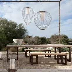 Cell - burformet bordlampe, Ø 55 cm, bronze^Karman New