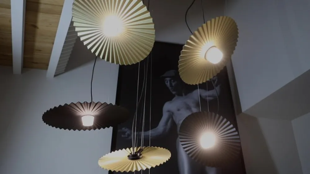 Karman Udendørs Pendellamper>Gonzaga LED-hængelampe, Ø 59 cm, messing