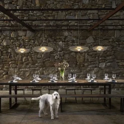 Gonzaga LED-hængelampe, Ø 59 cm, hvid^Karman Online