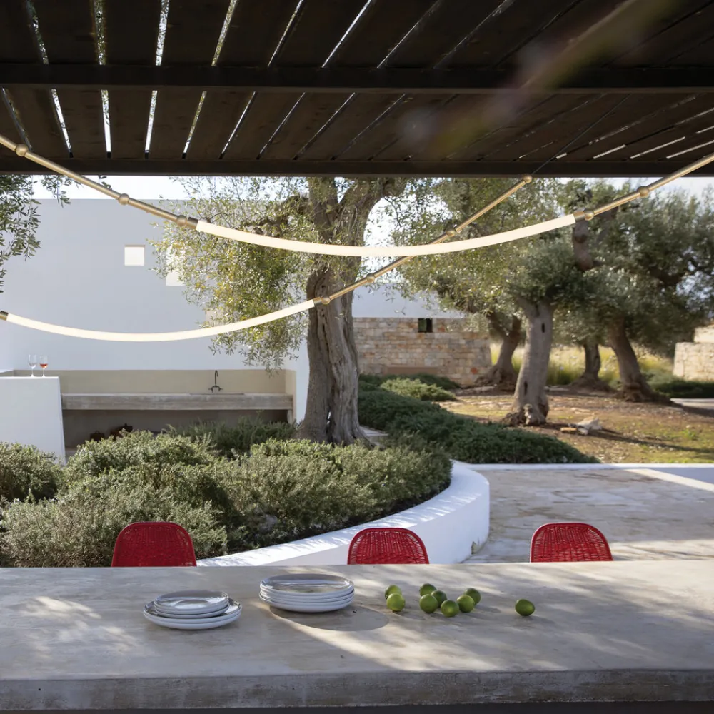 Karman Leda LED-hængelampe IP65 1 lyskilde bronze