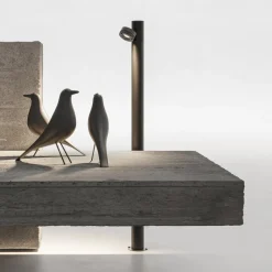 Karman LED-gadelampe Jaco, 90 cm, brun, aluminium, 1 lyskilde.