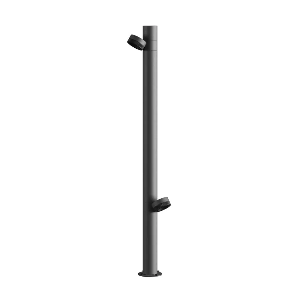 Karman Gadebelysning>LED-gadelampe Jaco, 84,3 cm, brun aluminium 2 lyskilder.
