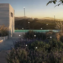 LED-gadelampe MINUIT, højde 210 cm, sort, IP65^Karman Best