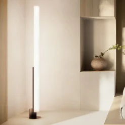 kdln Gulvlamper>LED-gulvlampe Model T, sort, højde 185 cm, dæmper