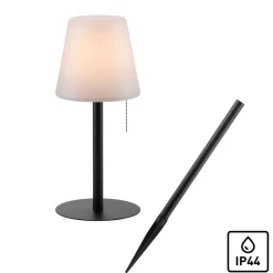 JUST LIGHT. GmbH Keno LED-bordlampe jordspyd, trækafbryder, batteri