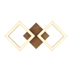 Globo Kerry LED-loftlampe, længde 46 cm, sort/mørkebrun