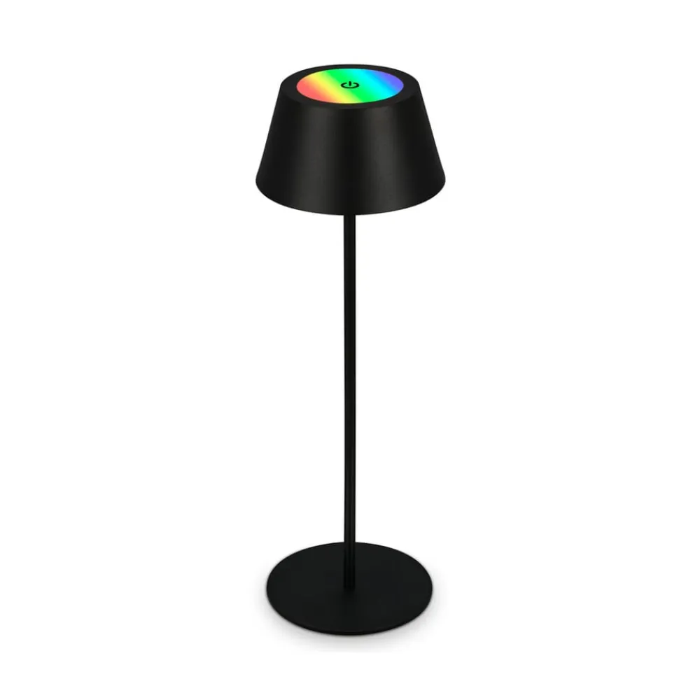 Briloner Terrassebelysning>Kiki LED-bordlampe, sort, IP44, 3.000 K, RGBW