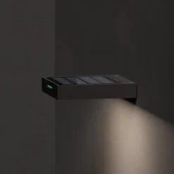 LED-solcellelampe ALA WALL, antracit, aluminium, IP65^KLEWE Online