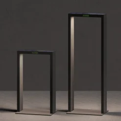 KLEWE LED-solcellelampe AXIS MINI, antracit, 40 cm, aluminium, IP65