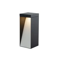KLEWE Solcellelamper|Sokkellamper>LED-solcellelampe MILIO SIDE, antracit, 35 cm, aluminium, IP65
