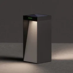 LED-solcellelampe MILIO FULL, antracit, 35 cm, aluminium, IP65^KLEWE New