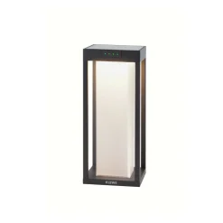 KLEWE LED-solcellelampe RADIA MINI MOON, antracit, 35 cm, IP65