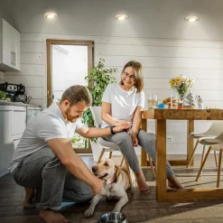 Briloner Indbygningsspots>Klira indbygningslampe, nikkel, drejelig, dæmpbar, 3 stk