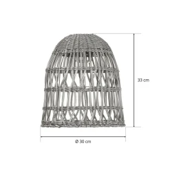 STAR TRADING Knute lampeskærm, uden fatning, Ø 30 cm, grå