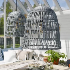 STAR TRADING Knute lampeskærm, uden fatning, Ø 30 cm, grå