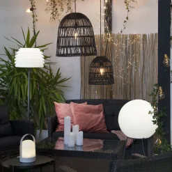 STAR TRADING Knute lampeskærm, uden fatning, Ø 30 cm, grå