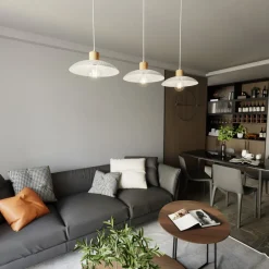 Kobe hængelampe, 3 lyskilder, stål, træ, hvid^EMIBIG LIGHTING Outlet