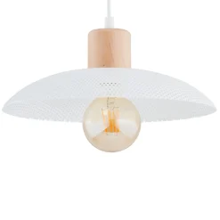 Kobe hængelampe, 3 lyskilder, stål, træ, hvid^EMIBIG LIGHTING Outlet