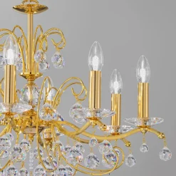 KOLARZ Carmen 2 skåle i krystal, 8 lyskilder Ø70cm