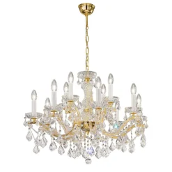 KOLARZ Maria Louise lysekrone, guld 24 kt, 12 lkld