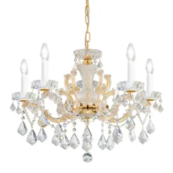 KOLARZ Lysekroner>Maria Louise lysekrone Crystal, 5 lyskilder