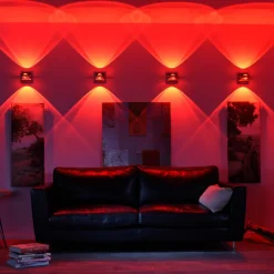 Q-Smart-Home Kontrollerbar LED-væglampe Fisheye, fjernbetjening