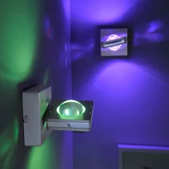 Q-Smart-Home Kontrollerbar LED-væglampe Fisheye, fjernbetjening