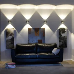 Q-Smart-Home Kontrollerbar LED-væglampe Fisheye, fjernbetjening