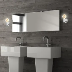 Kosol væglampe til badet, IP44, E27, krom^Briloner