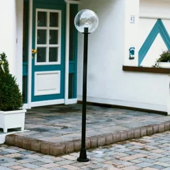 Albert Leuchten Lygtepæle>KRISTALLKUGEL lampemast i sort