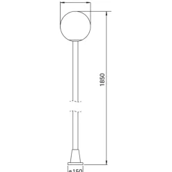 Albert Leuchten Lygtepæle>KRISTALLKUGEL lampemast i hvid