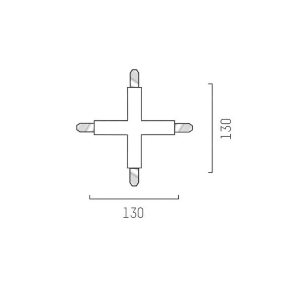Krydsforbinder til Volare 2-fase skinne, hvid^Molto Luce Best