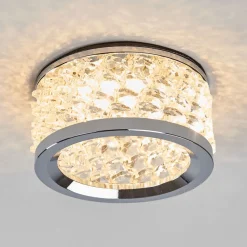 Krystalbesat indbygningslampe Iwen, krom^ORION New