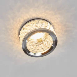 Krystalbesat indbygningslampe Iwen, krom^ORION New