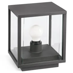 Kubeformet Nala sokkellampe i mørkegrå^FARO BARCELONA New