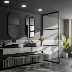 Briloner Kulana Mini indbygget spot med LED IP44 3er krom