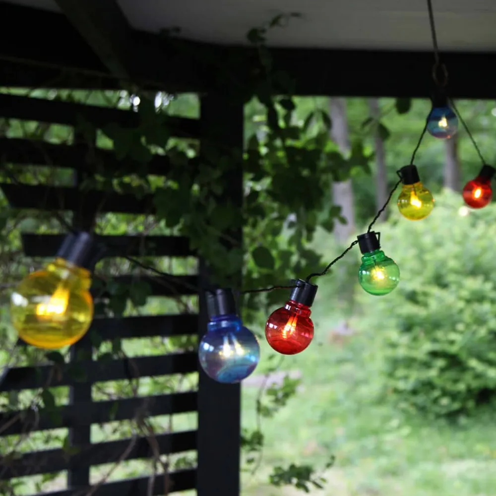 Kulørt Partal LED-lyskæde, med 16 pærer^STAR TRADING Hot