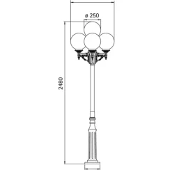 Albert Leuchten Kunstfærdig kandelaber SIL 165-4