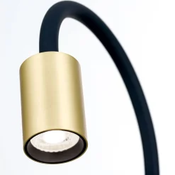 Kurt LED-klemmelampe, mat messing^ORION Outlet