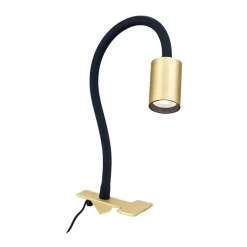 Kurt LED-klemmelampe, mat messing^ORION Outlet