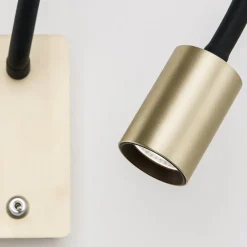 ORION Kurt LED-væglampe, mat messing med fleksibel arm