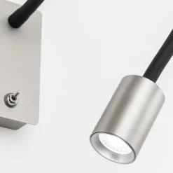 ORION Kurt LED-væglampe, mat nikkel med fleksibel arm