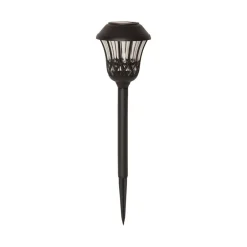 STAR TRADING Solcellelamper>Lace LED-lampe med jordspyd, sort, højde 31 cm, sæt med 4 stk