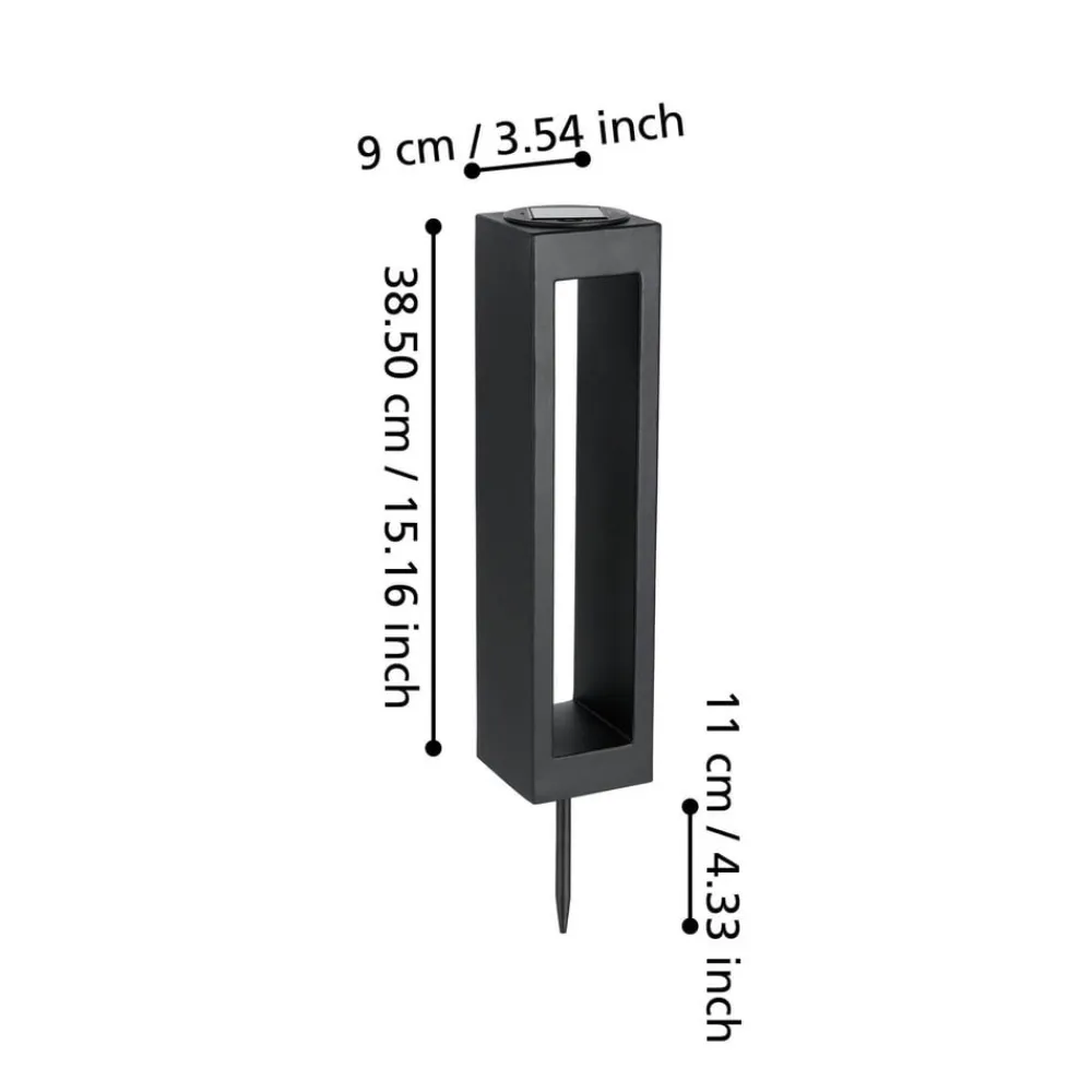 Lampe med jordspyd 48934, sort^EGLO Online